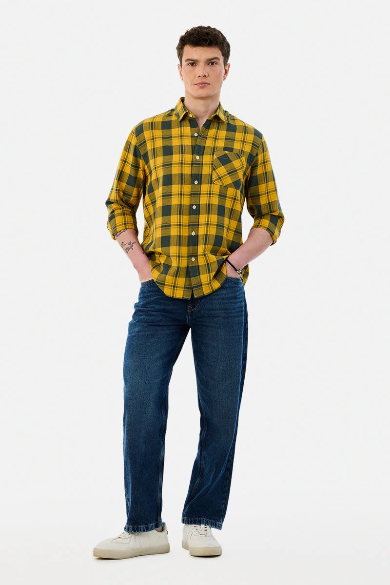 SNITCH Regular Fit 100% Cotton Checks Shirt